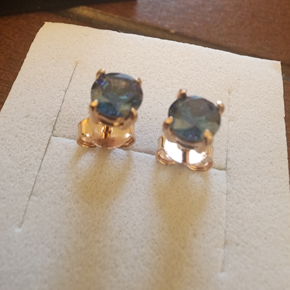 Sapphire Silver Earrings - Picture 2 of 7
